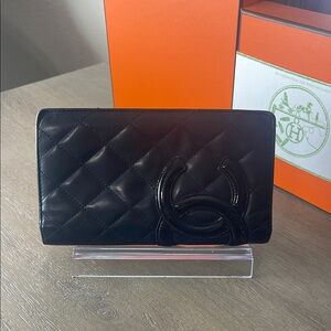 CHANEL Black Quilted Wallet